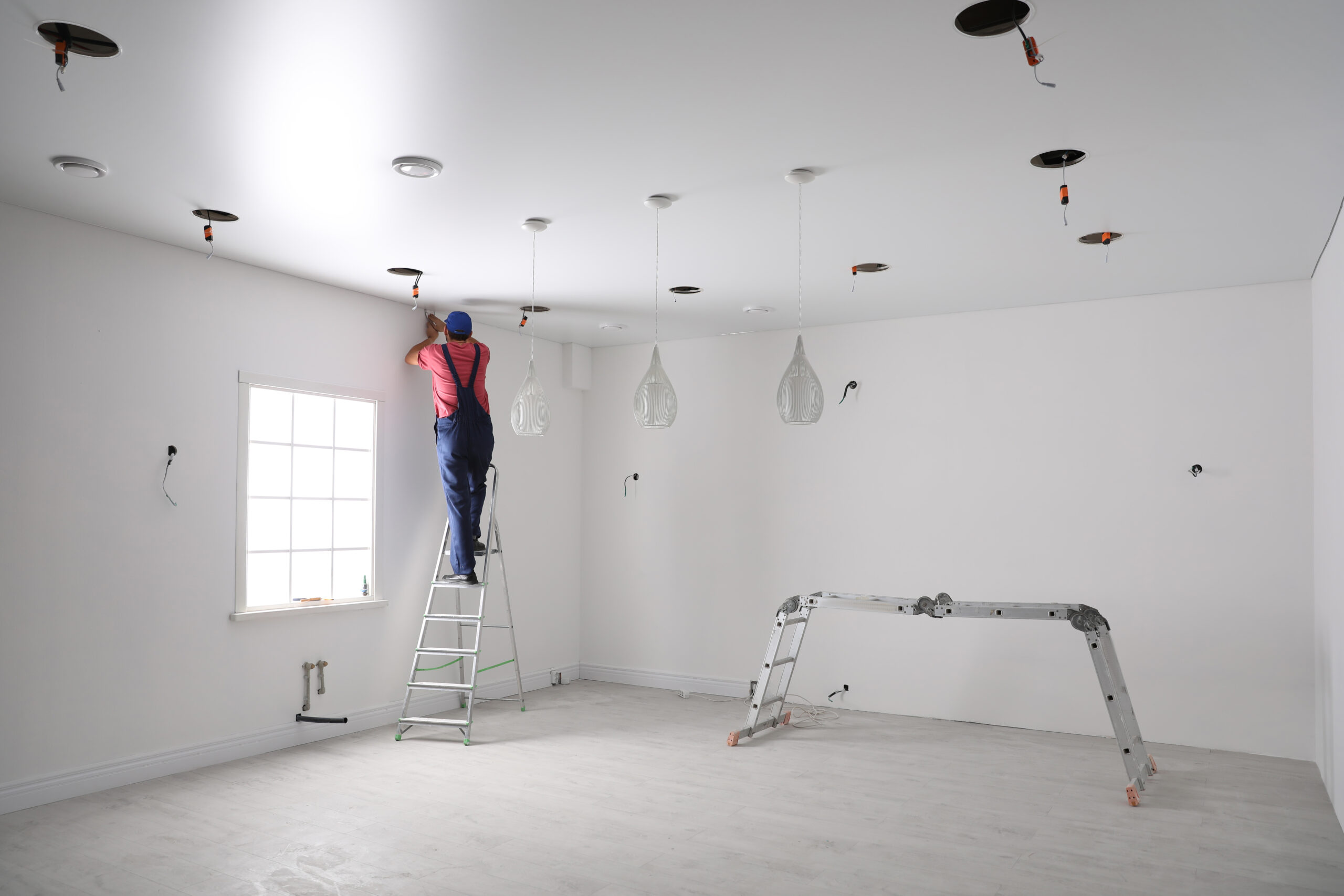 Stretch ceilings clean install