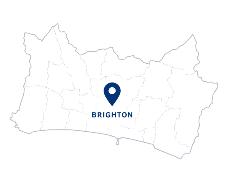 Stretch Ceilings Brighton service area map